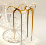 gold bow earring