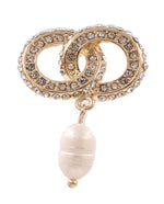 Gold Loop Pearl Earrings