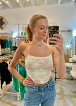 Lacey bustier top