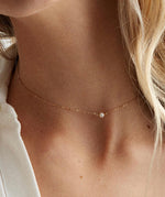 Pearl and dainty necklaces